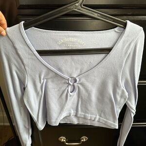 Light Carolina blue crop top